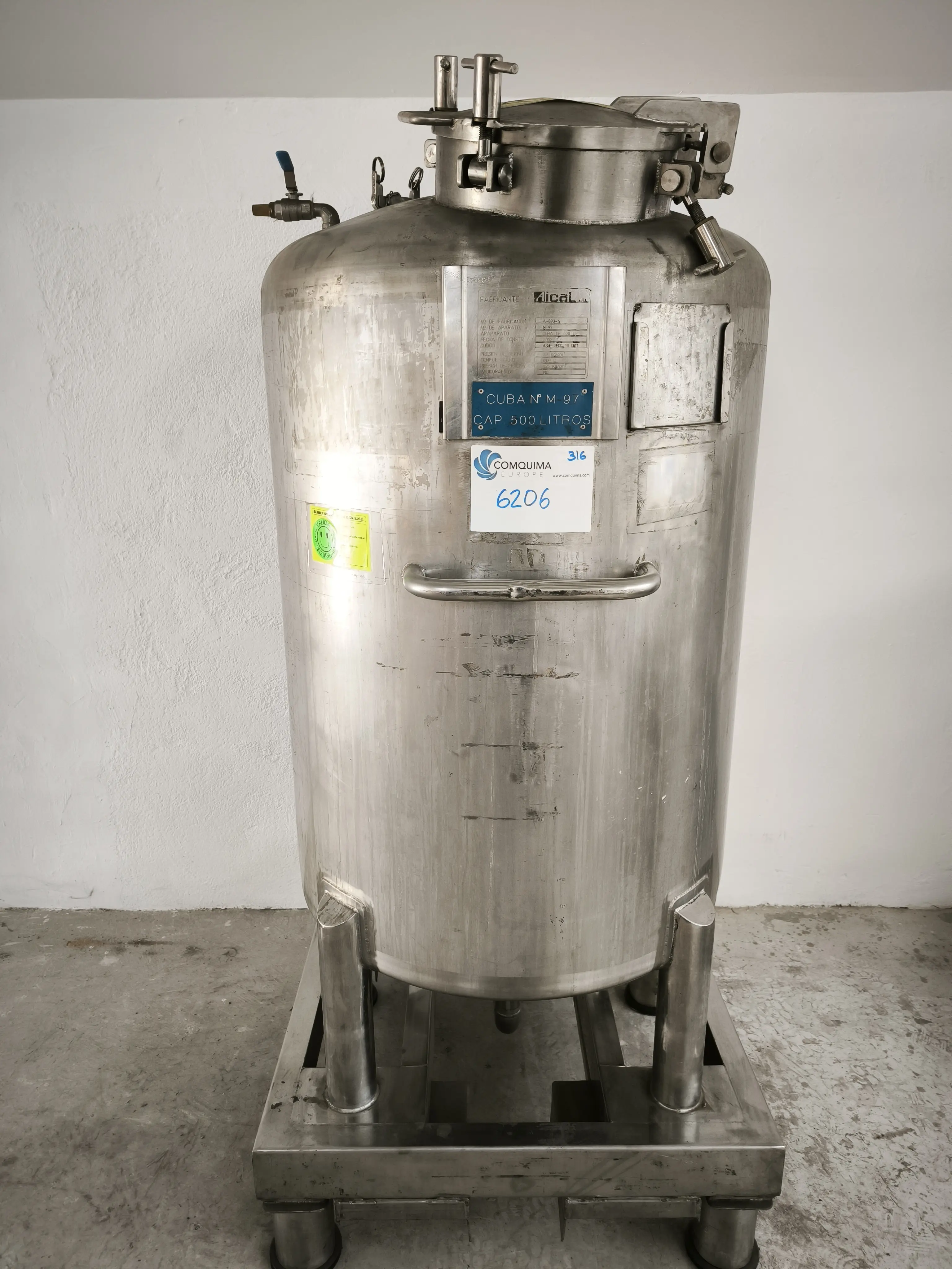 CUVE EN ACIER INOXYDABLE D'OCCASION 500 LITRES_42