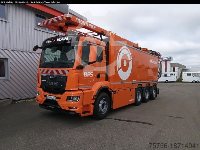 Vacuum tank truck MAN TGS (TG3) 35.510 8x4-4 BL CH MÜLLER Canalmaster
