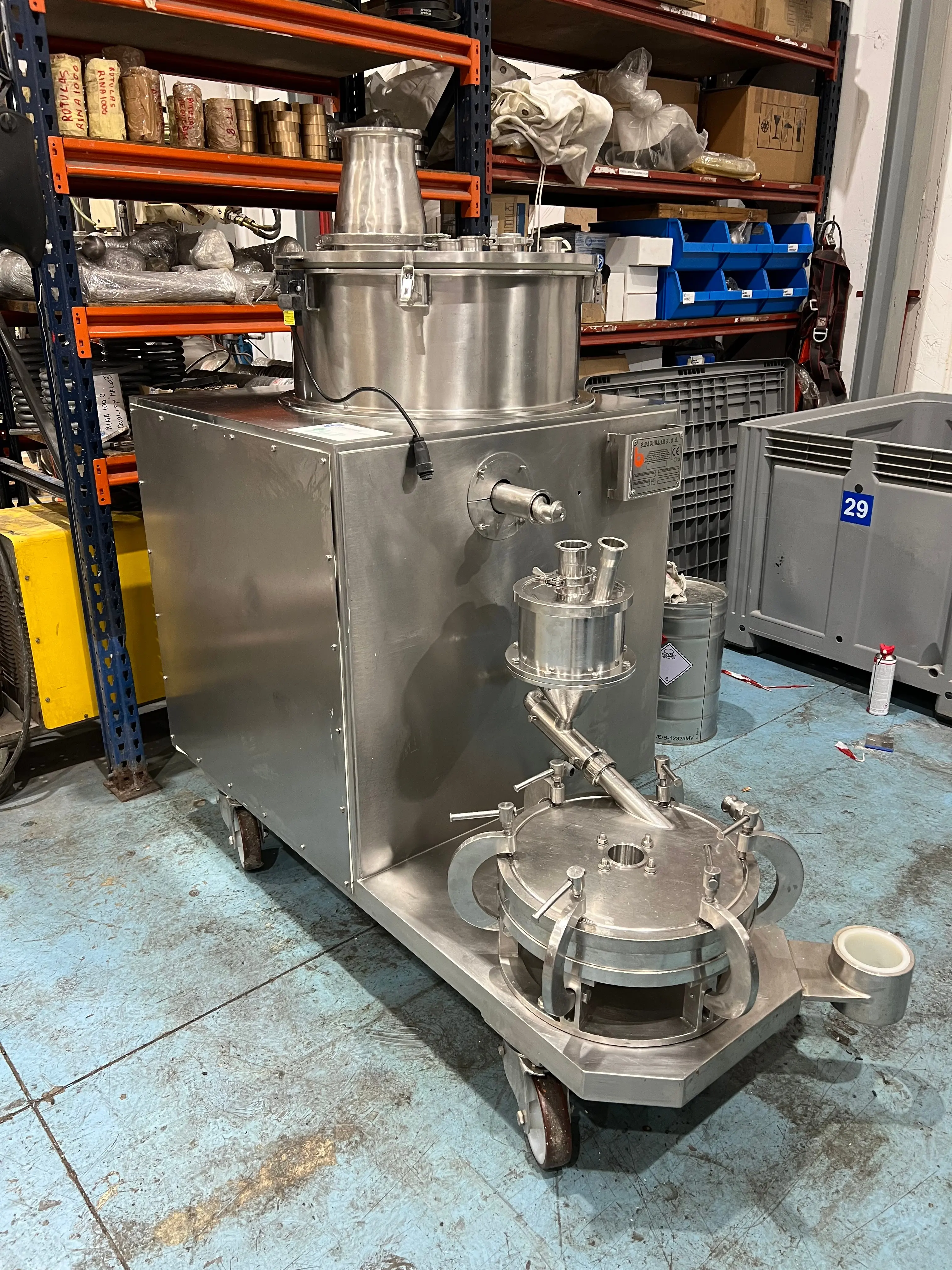 BROYEUR DE MICRONISATION D'AIR EN ACIER INOXYDABLE ATEX BACHILLER JET-MILL MSB305 D'OCCASION