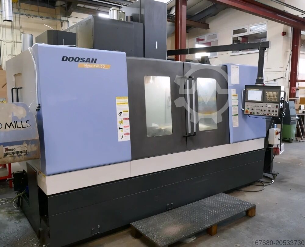 Vertical machining center, with 4th axis Doosan Mynx 7500/50