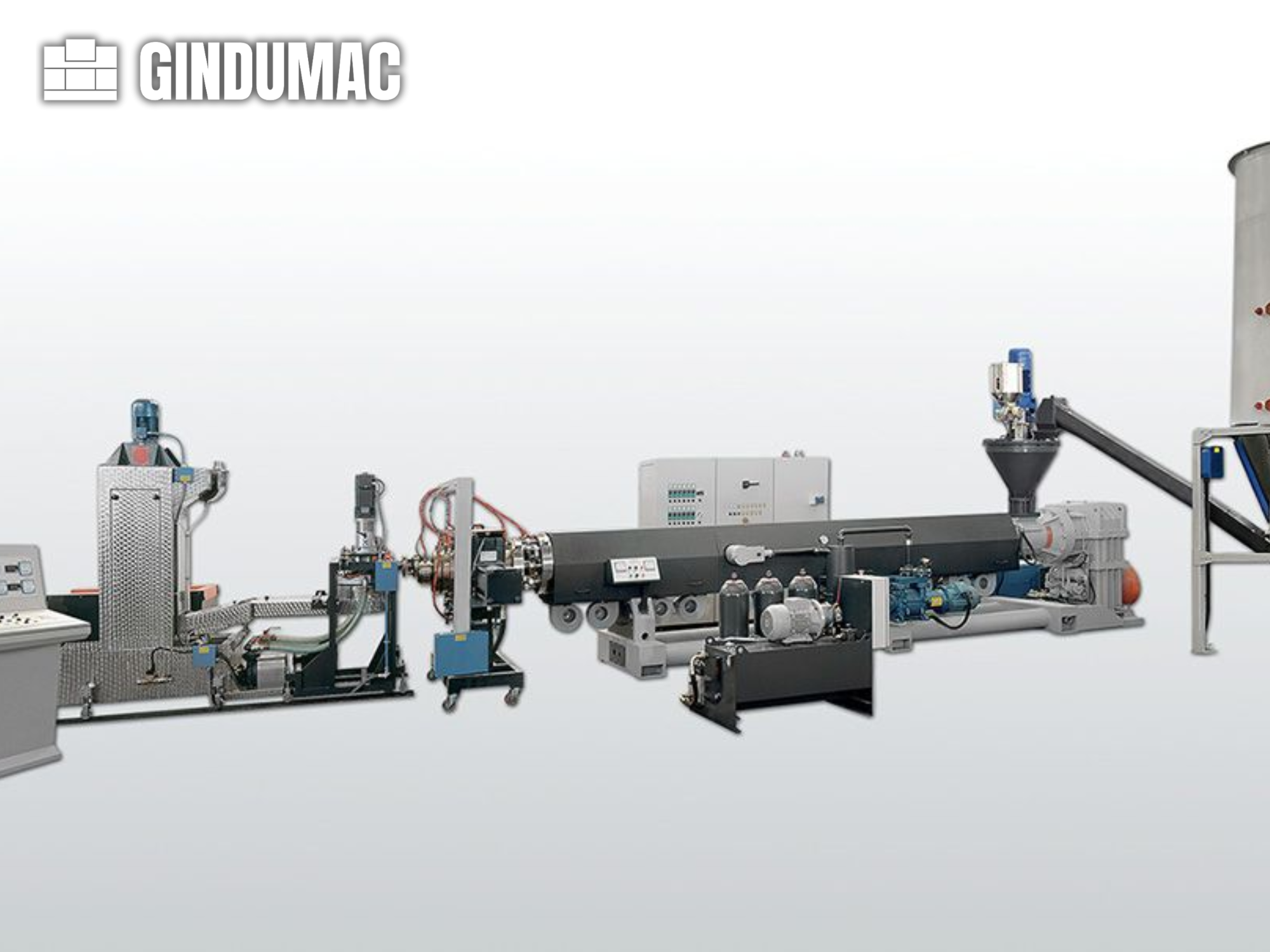 Extrudeuse monovis TECNOVA ES130N 37D DEG