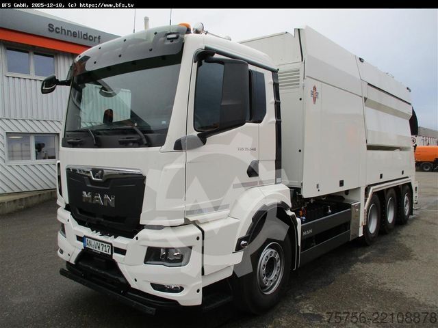 Vacuum tank truck MAN TGS 35.510 8X4-4 BL RSP ESE 6 RD 8000 F1 Saugbag