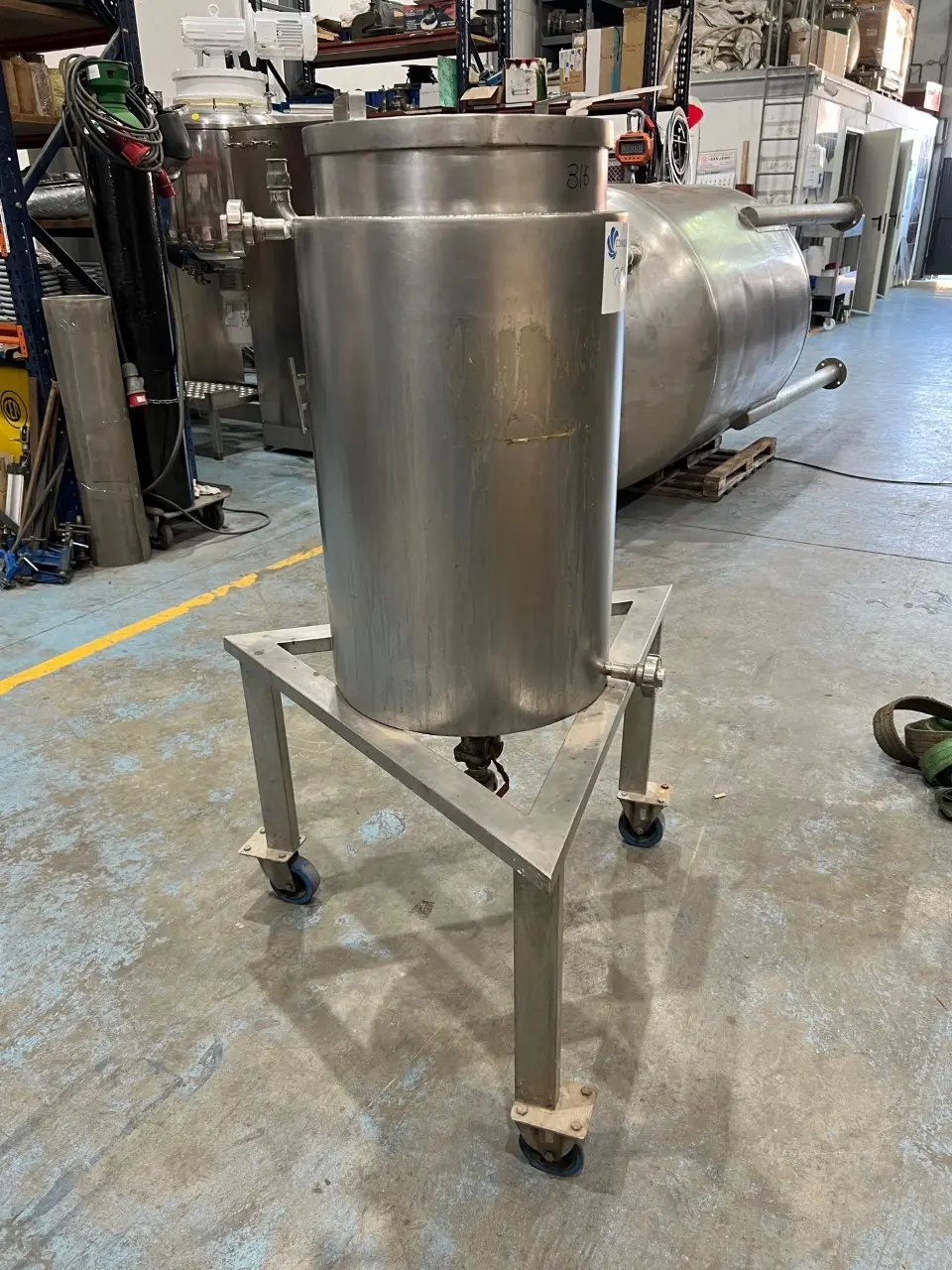 CUVE INOX 316 100 LITRES D'OCCASION AVEC CHEMISE