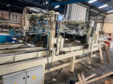 ligne complète pour la fabrication de couvercles/sangles de palettes en bois avec empileur inclus- AUTOMATIMOS LA SAGRA, S.L. MP-C5 + AP + TR.