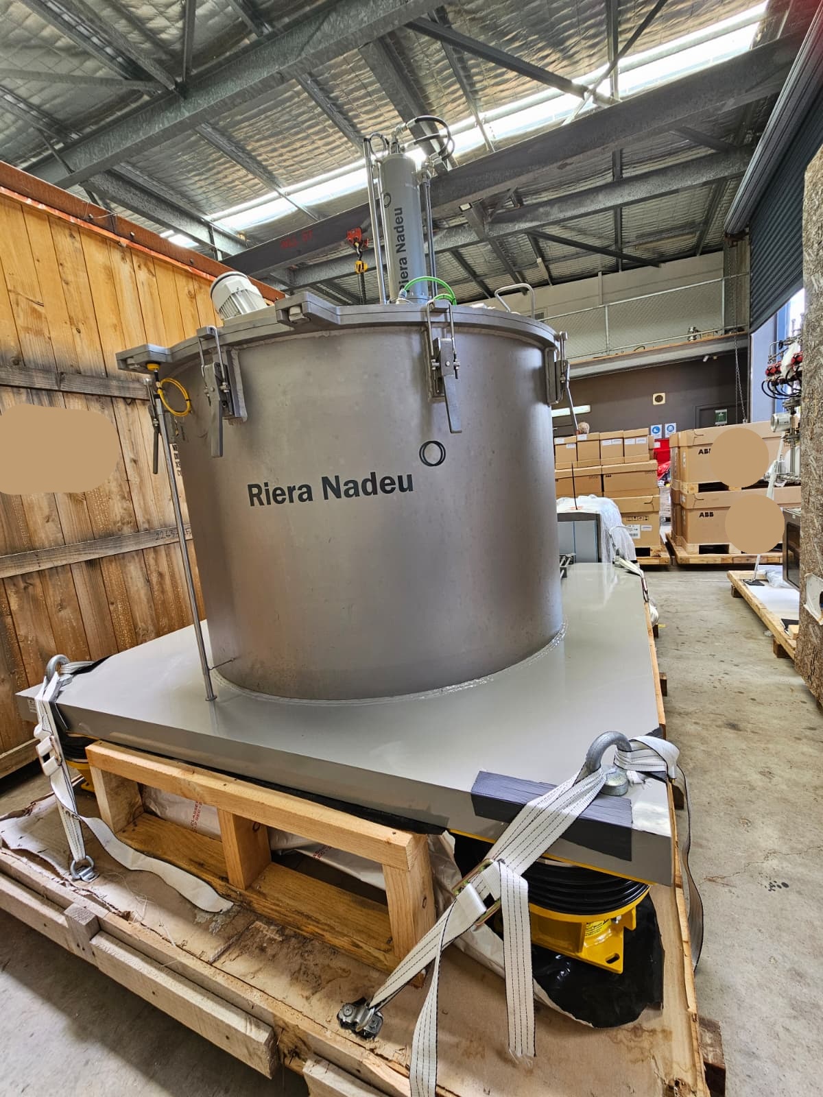 Centrifugeuse à panier vertical avec déchargement par le fond Riera NAdeu RINA300F1250
