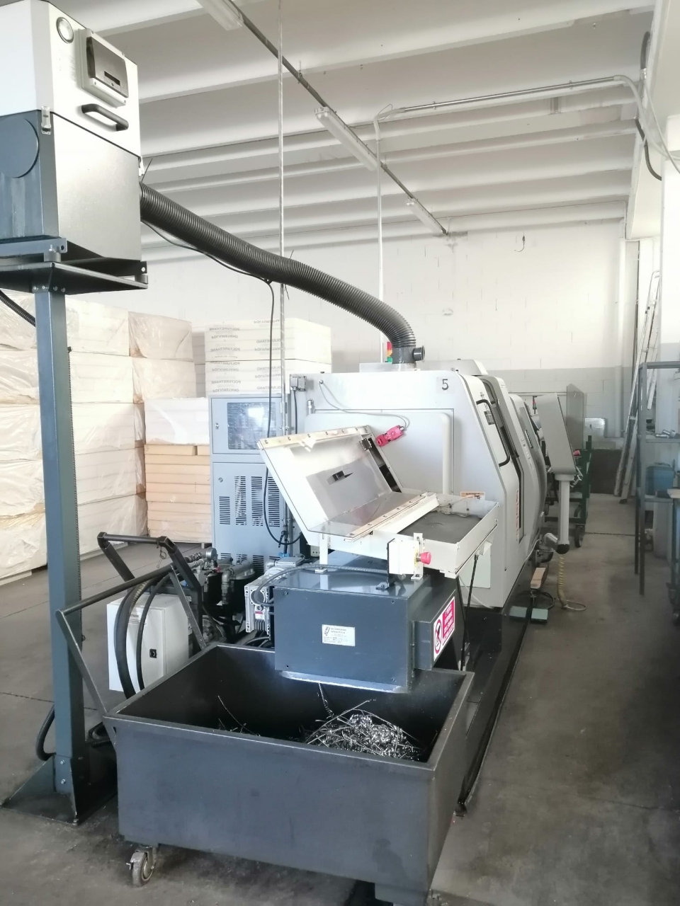 Tour cnc à poupée mobile HANWHA STL 38 d'occasion