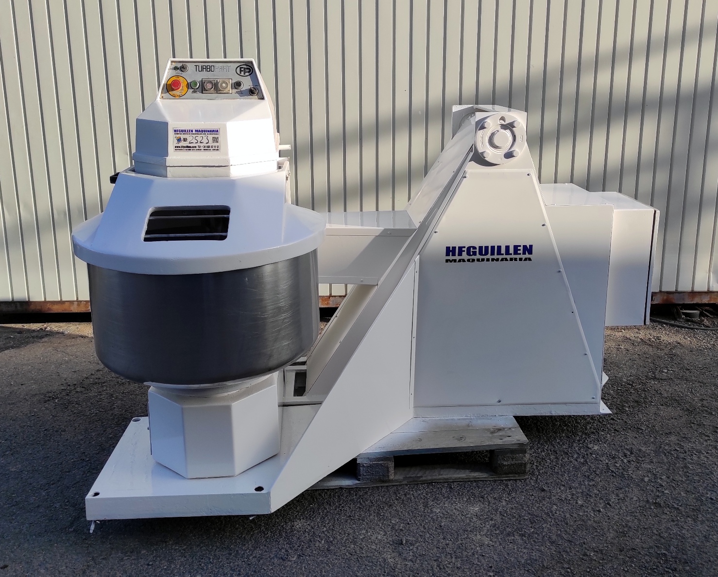 PÉTRIN À SPIRALE TURBO PRAT AUTO-BASCULANT À DROITE 120KG