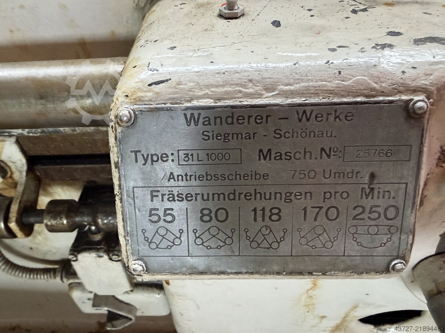 Thread milling and hobbing machine WANDERER 31L1000