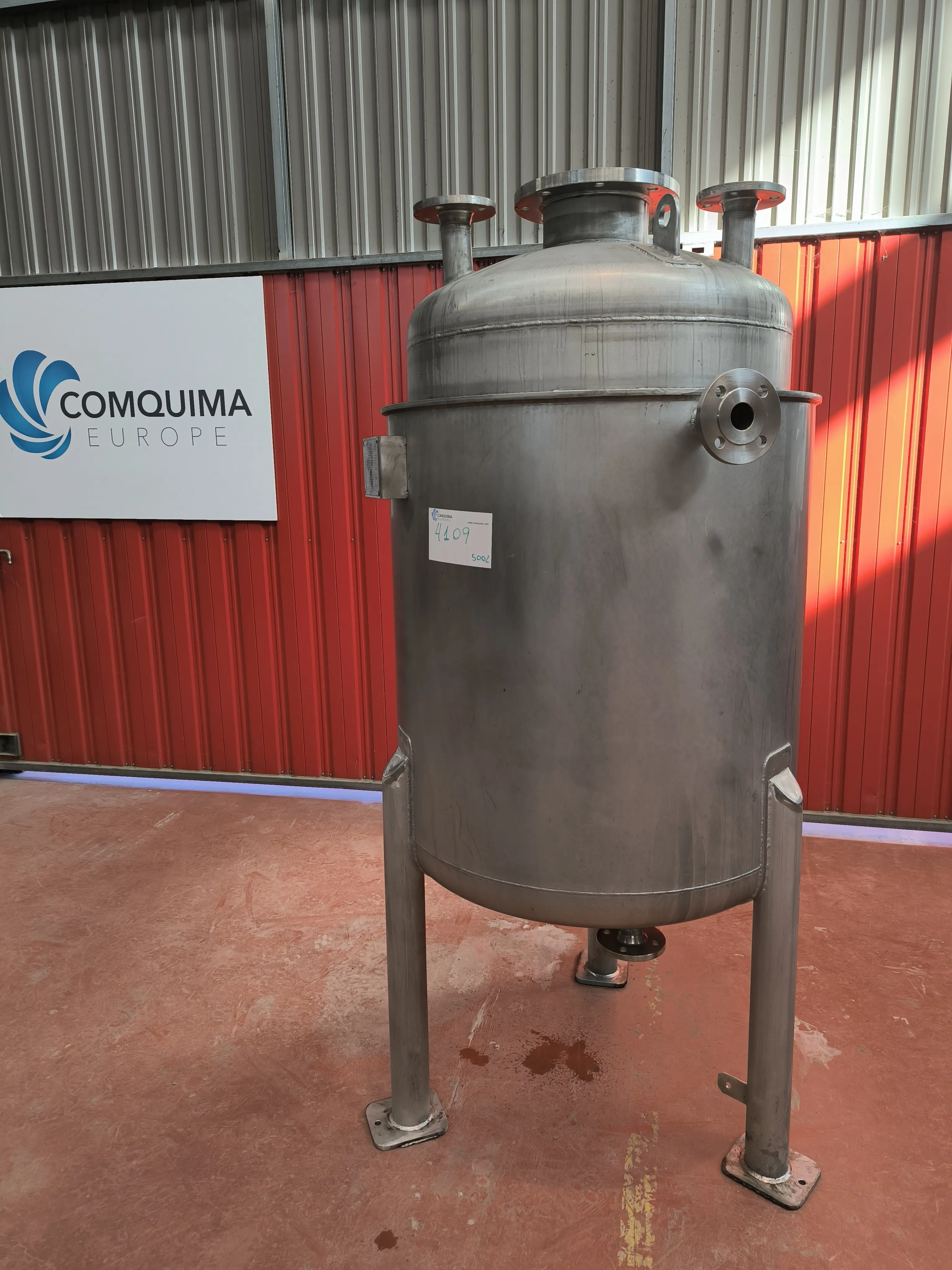 RÉACTEUR INOX 500 LITRES AVEC CHEMISE D'OCCASION