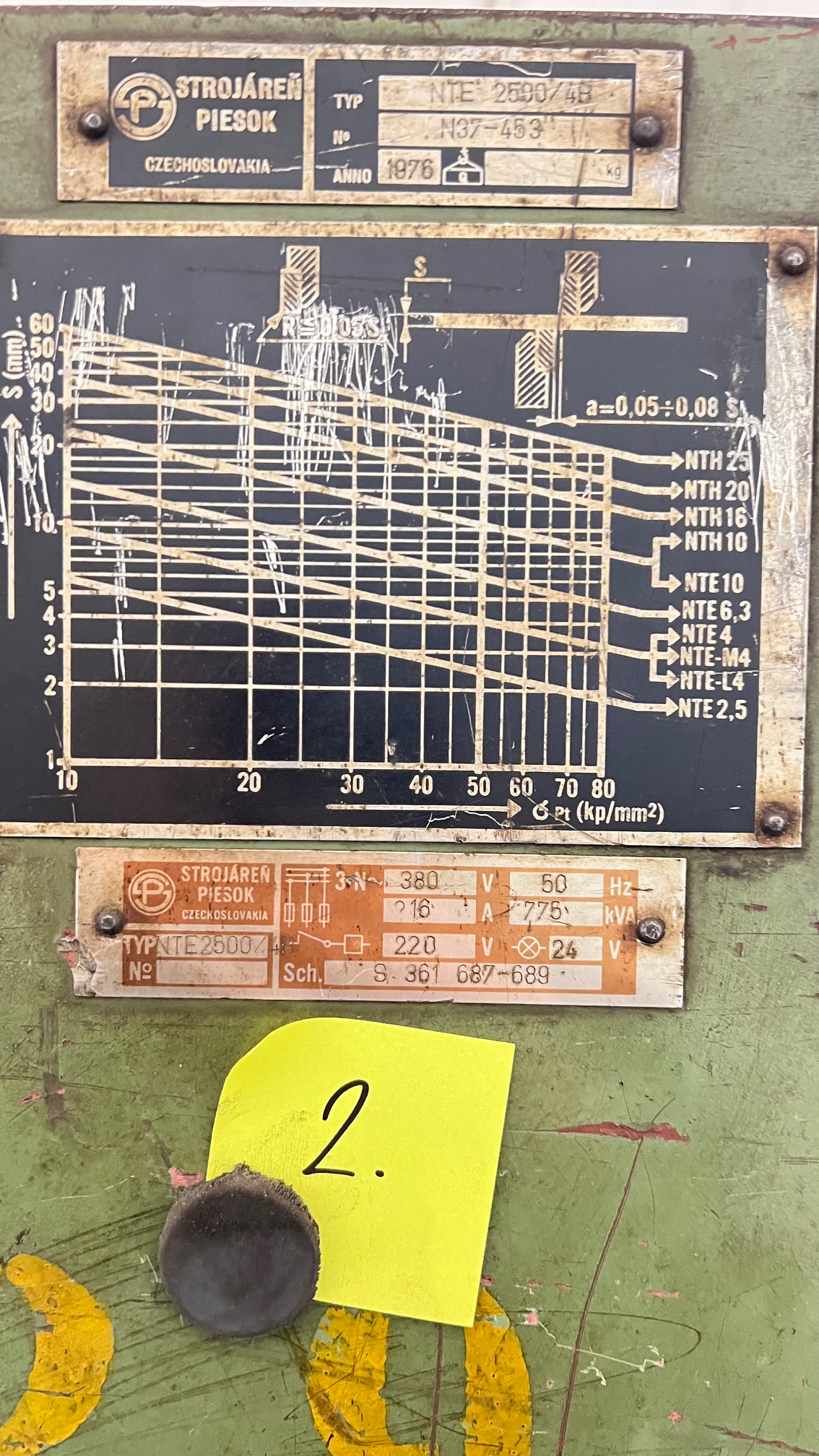 Cisaille guillotine hydraulique Strojáreň Piesok NTE 2590/4B