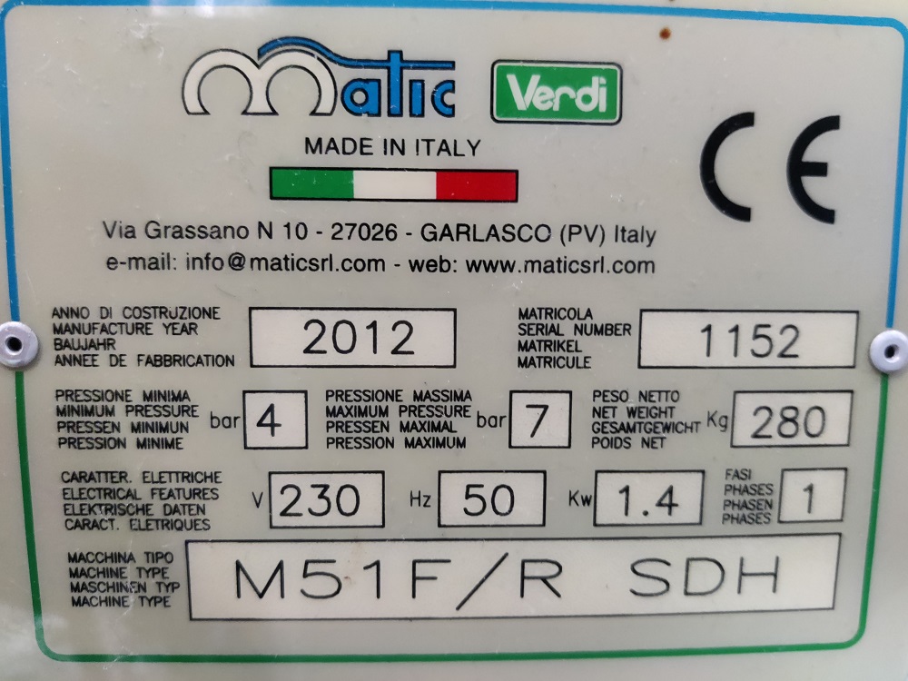Machine MATIC 51 F/R SDH