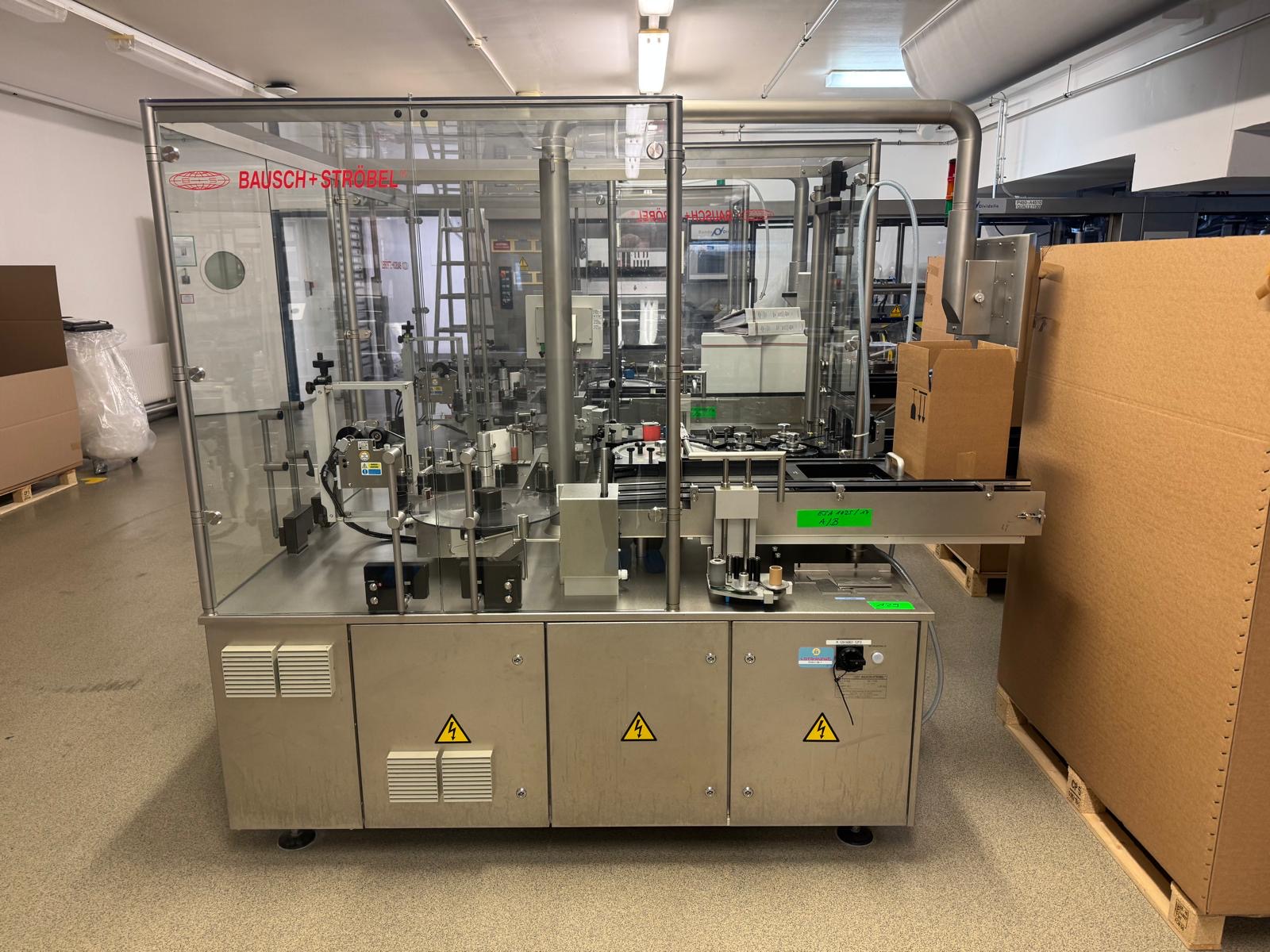Machine d'étiquetage auto-adhésive haute performance Bausch + Ströbel ESA 1025 adaptée aux ampoules et flacons
