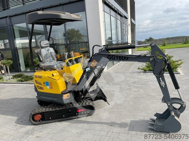 Mini excavator Gunter grossmann GG 1600 3 cilinder Kubota