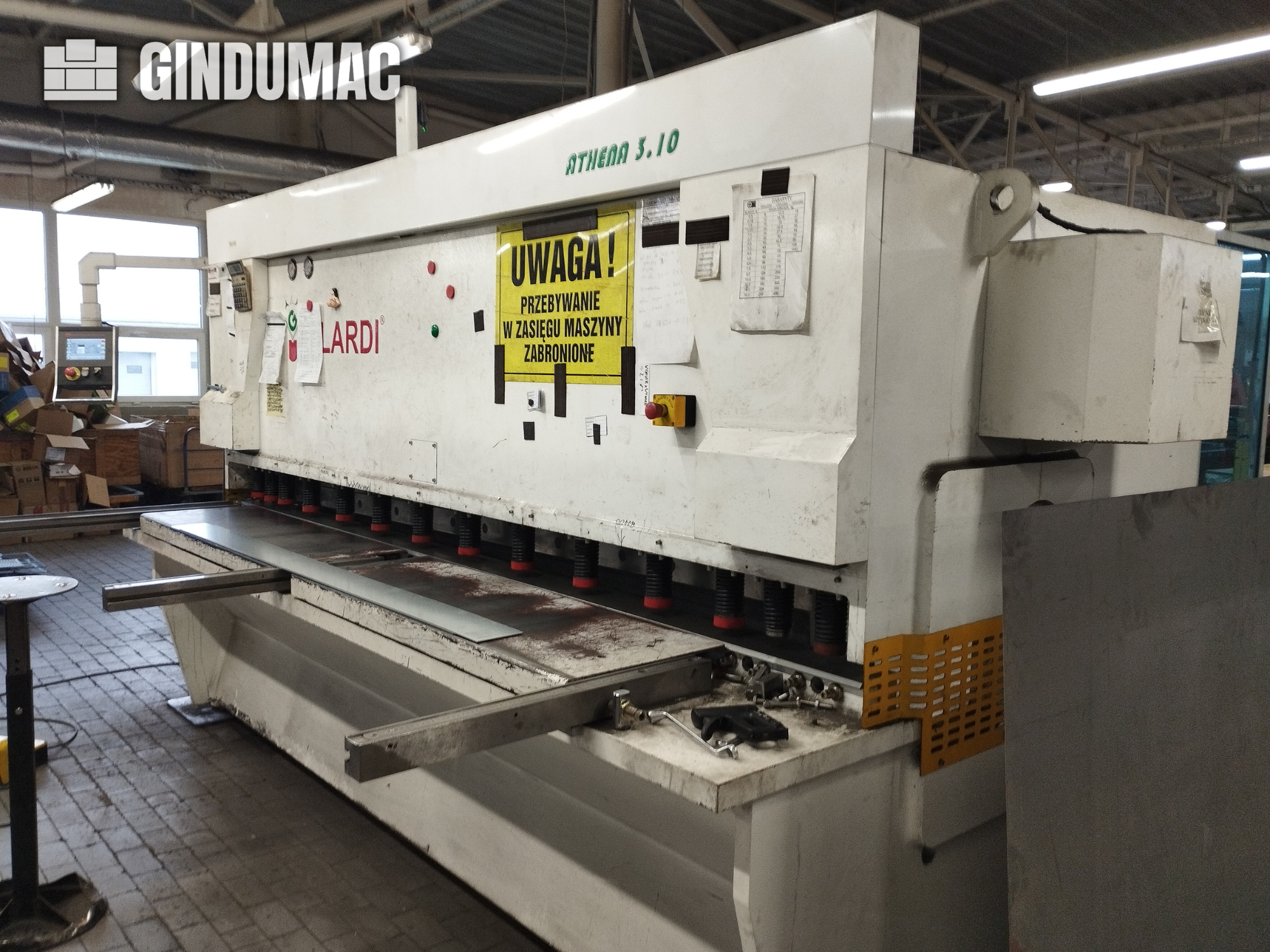 Cisaille guillotine CNC GILARDI ATHENA 3.10