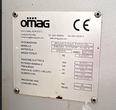 Machine de dosage Omag, lot de 3/1