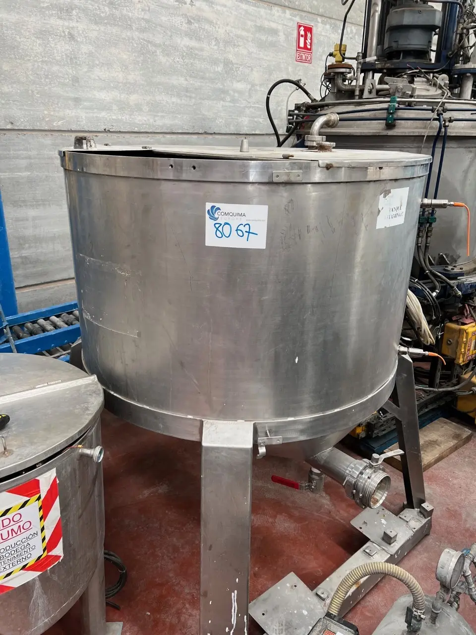 CUVE EN ACIER INOXYDABLE 1000 LITRES D'OCCASION