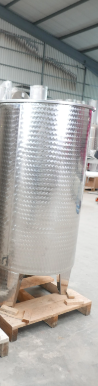 Réservoir permanent de 600 litres en acier inoxydable V2A avec couvercle flottant et housse anti-poussière