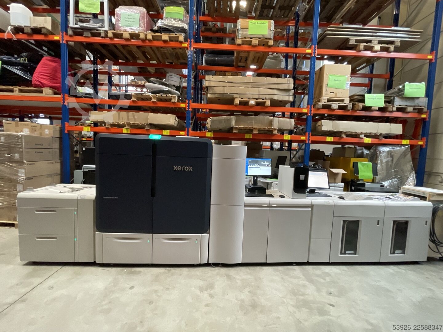 Digital print machine Xerox Iridesse incl. 6 colours, Fiery stacker, paper deck