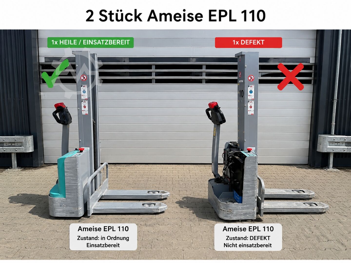Manual stacker 2x Jungheinrich EPL 110