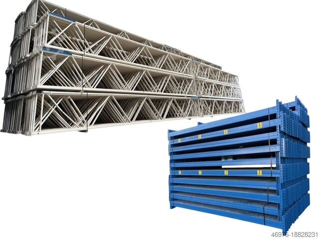 High-bay warehouse pallet racking system SLP / Regallänge: 15,48 lfm. / Regalständer: 5.400 x 1.100 mm