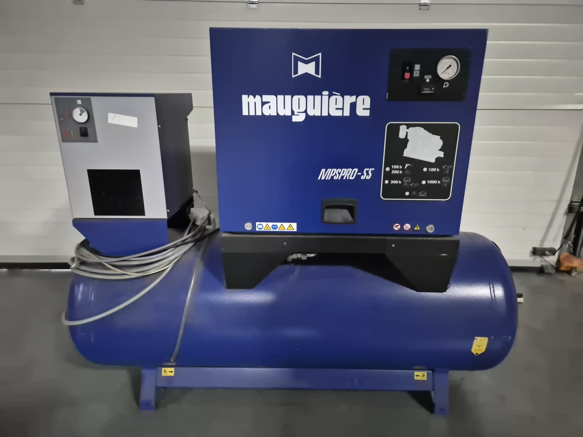 Compresseur à vis Mauguière MPS PRO 55 – Très Faible Utilisation – Avec Sécheur & Cuve 200L Faible nombre d'heures