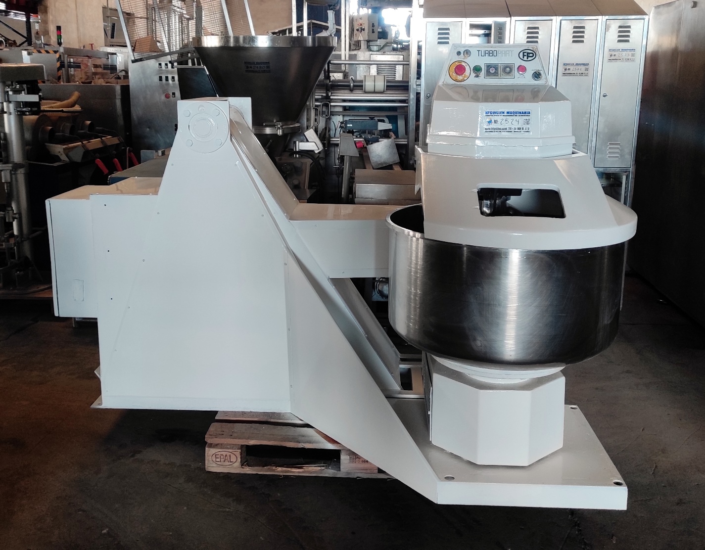 PÉTRIN À SPIRALE TURBO PRAT AUTO-BASCULANT À GAUCHE 120 KG