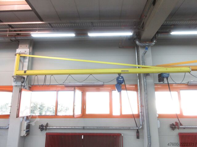 Wall-mounted slewing jib crane Slewing jib crane Chain hoist Demag KBK Drehkran Hallenkran Kran 500KG KBKII 6m Demag PK Kettenzug NL 500KG
