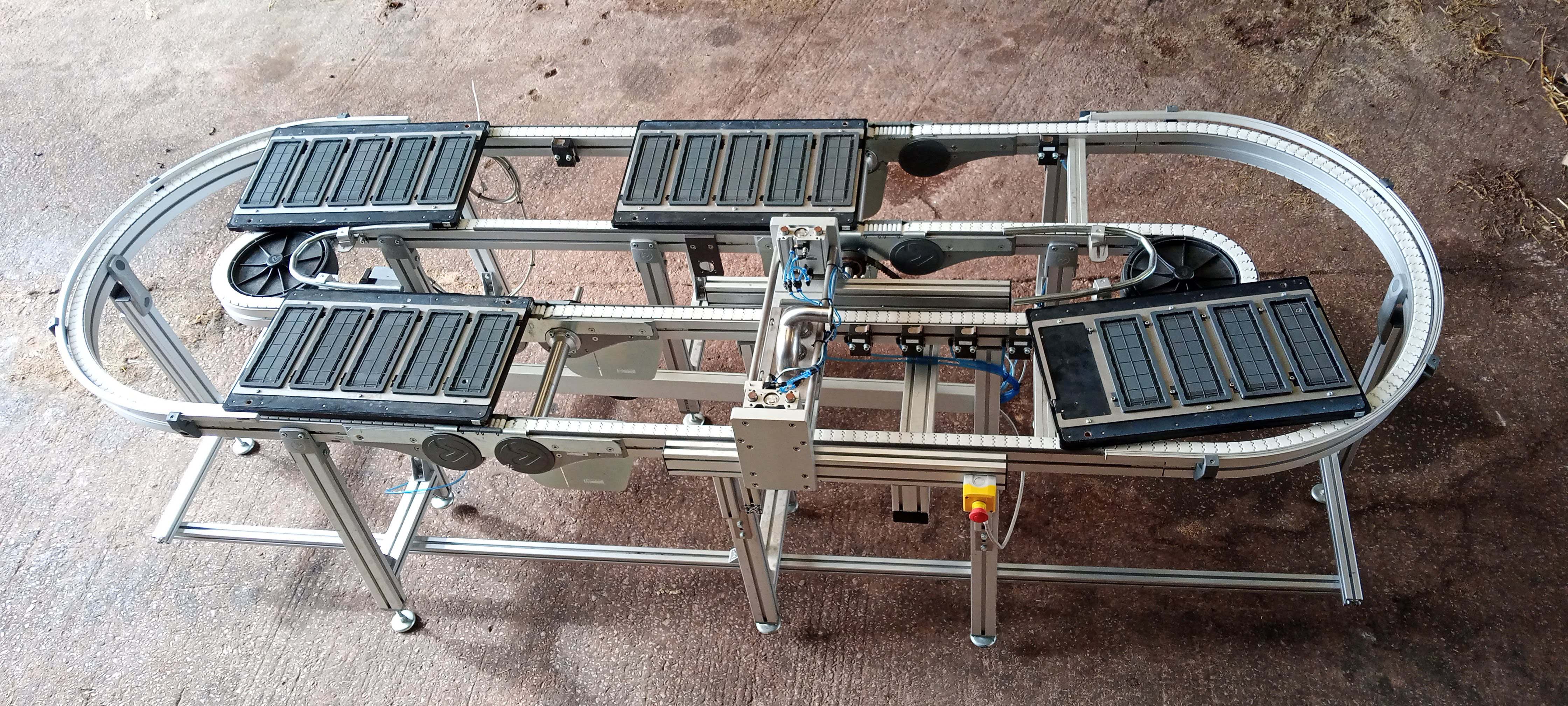 Custom Flexlink XT Twin Track Pallet Conveyor Carousel