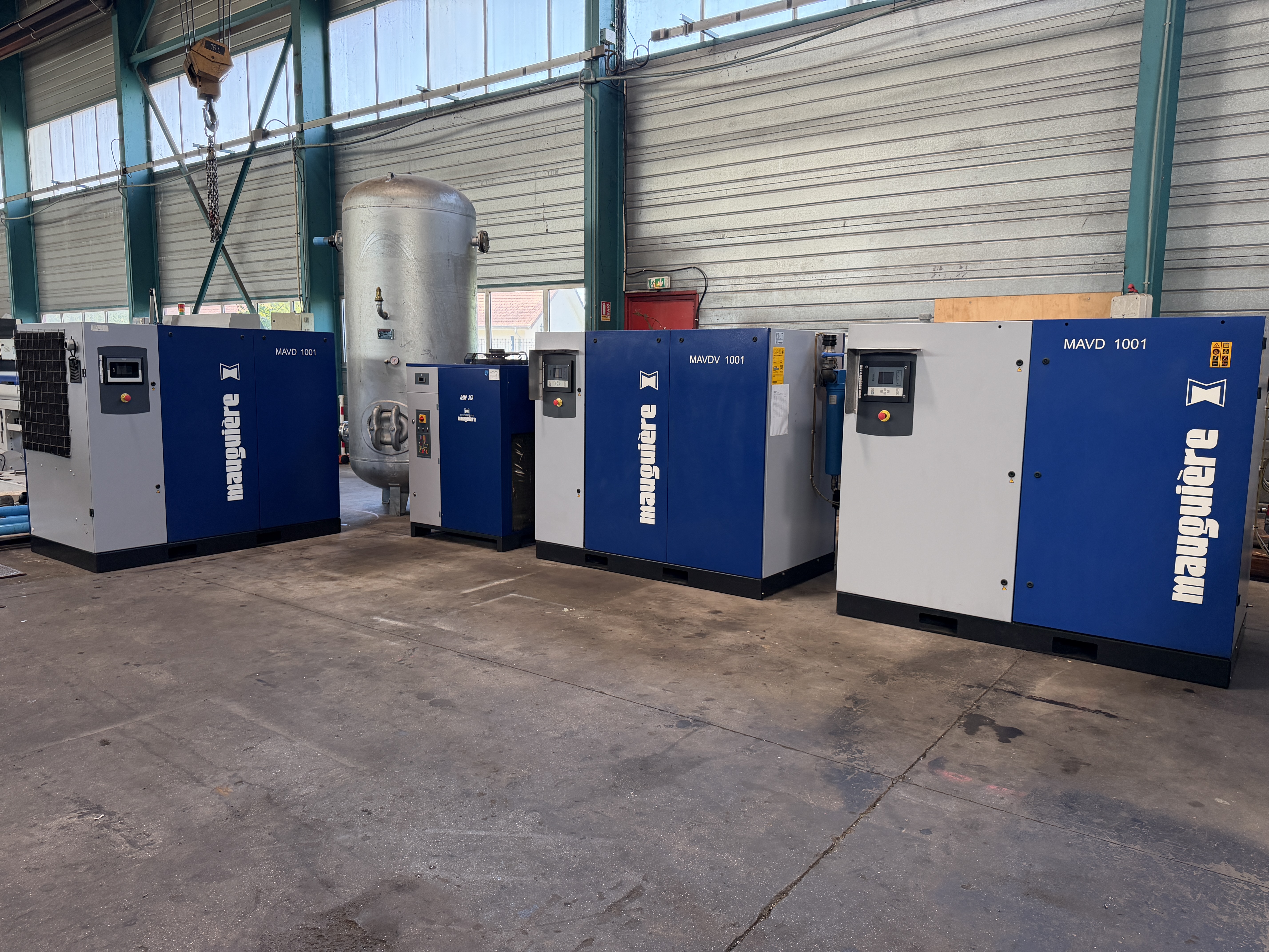 Ensemble de compresseurs, sécheur, cuve MAUGUIERE MAVD 1001 75 KW
