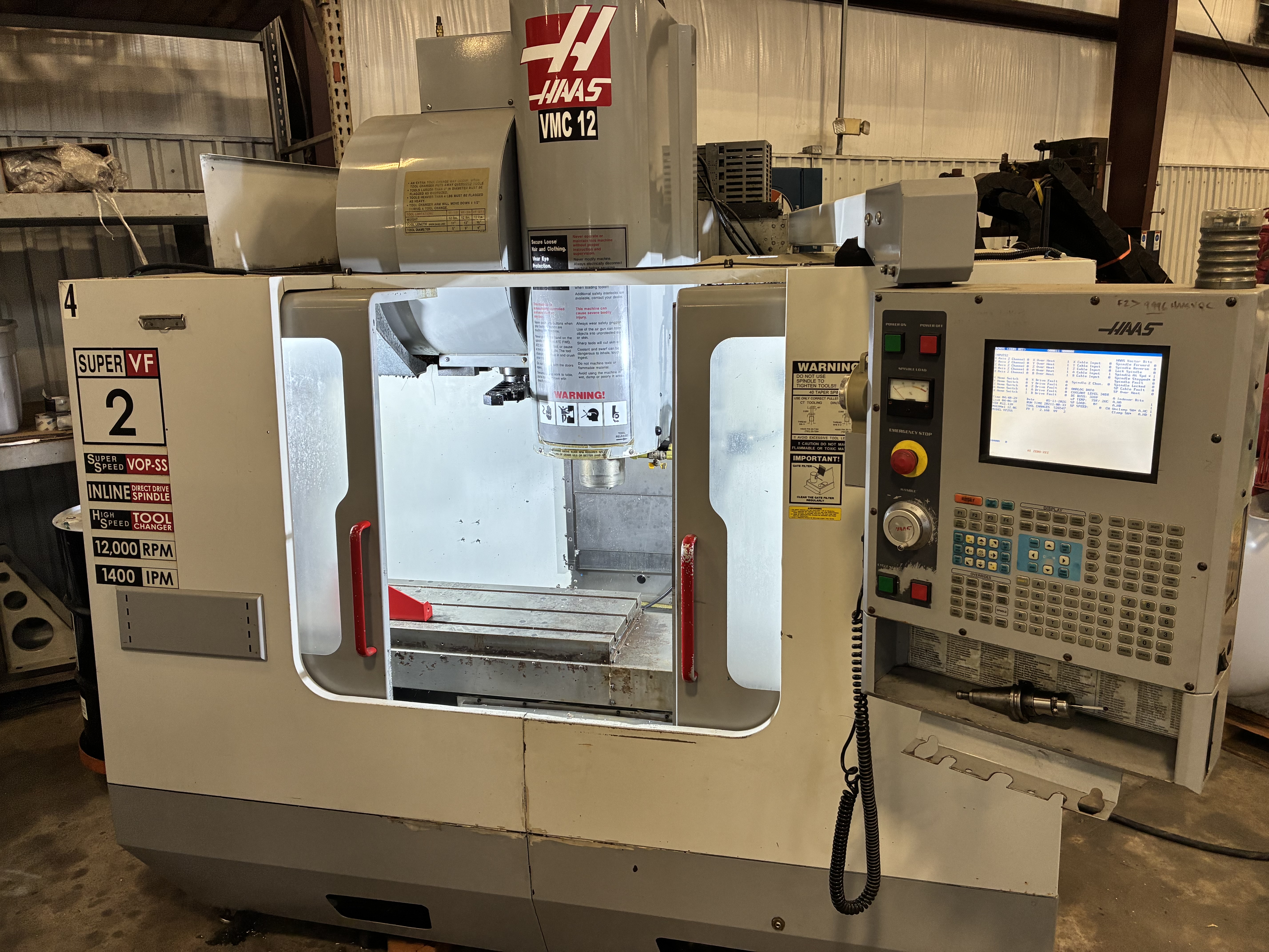 Centre d'usinage vertical CNC 4 axes HAAS VF-2SS 2003
