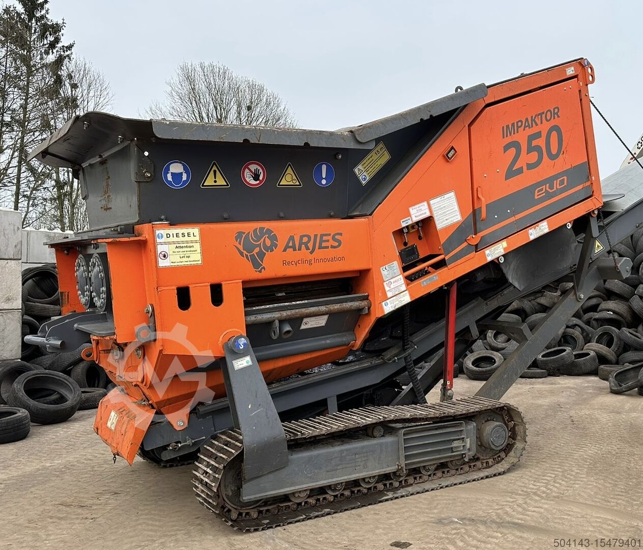 Twin-shaft shredder Arjes Impaktor 250 - incl. 2 sets of shafts