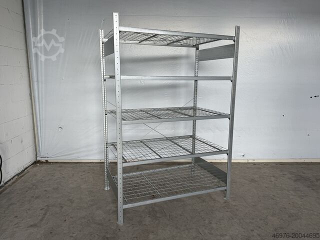 High-bay warehouse shelving META CLIP / Regallänge: 2,75 lfm. Abm.: 2.000 x 835mm/ Gitterrostboden