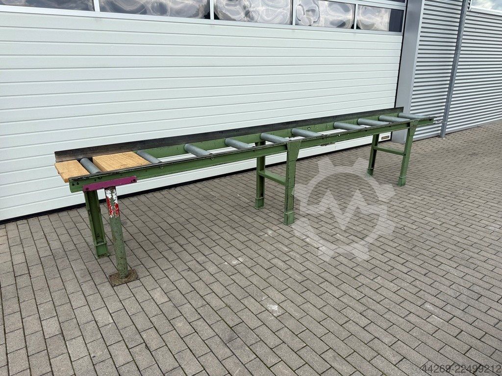 Roller conveyor with stop