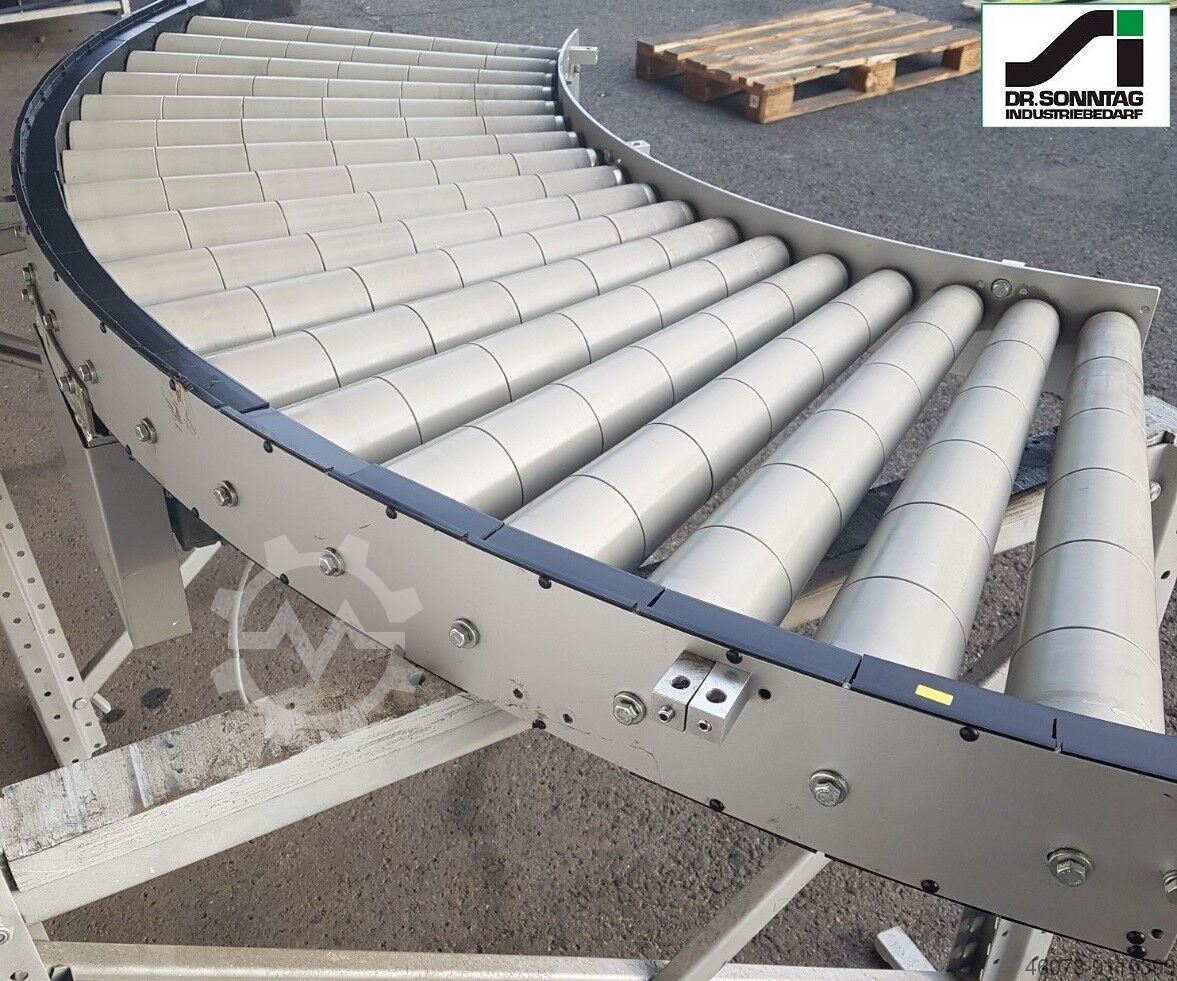 Curved roller conveyor driven Transnorm 90°-680-600 IR800